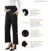 imageMaternity Wide Leg Pants Comfortable Stretch OverBump Women Pregnancy Casual Capris for WorkWide Leg  Black