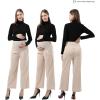 imageMaternity Wide Leg Pants Comfortable Stretch OverBump Women Pregnancy Casual Capris for WorkWide Leg  Khaki