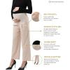 imageMaternity Wide Leg Pants Comfortable Stretch OverBump Women Pregnancy Casual Capris for WorkWide Leg  Khaki