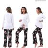 imageWomen Maternity Nursing Pajama Sets Pregnant Lounge SleepwearBlack Floral
