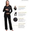 imageWomen Maternity Nursing Pajama Sets Pregnant Lounge SleepwearBlack on Black