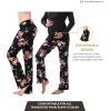 imageWomen Maternity Nursing Pajama Sets Pregnant Lounge SleepwearBlack on Black Floral