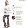 imageWomen Maternity Nursing Pajama Sets Pregnant Lounge SleepwearGrey Floral