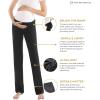 imageWomen Maternity Pajama Pant Stretchy Comfy Wide Soft Palazzo Elastic Pregnancy Lounge Casual PJsBlack