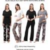 imageWomen Maternity Pajama Pant Stretchy Comfy Wide Soft Palazzo Elastic Pregnancy Lounge Casual PJsBlack