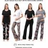 imageWomen Maternity Pajama Pant Stretchy Comfy Wide Soft Palazzo Elastic Pregnancy Lounge Casual PJsDark Gray