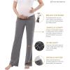 imageWomen Maternity Pajama Pant Stretchy Comfy Wide Soft Palazzo Elastic Pregnancy Lounge Casual PJsGray