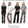 imageWomen Maternity Pajama Pant Stretchy Comfy Wide Soft Palazzo Elastic Pregnancy Lounge Casual PJsPink Floral
