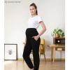 imageWomens Maternity Joggers Pregnant Sweatpants Pants Casual Lounge Over Belly GymBlack