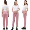 imageWomens Maternity Joggers Pregnant Sweatpants Pants Casual Lounge Over Belly GymPink