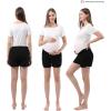 imageWomens Maternity Shorts Lounge Sports Yoga Pregnancy Underbelly Workout PantsBlack
