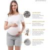 imageWomens Maternity Shorts Lounge Sports Yoga Pregnancy Underbelly Workout PantsGrey