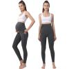 imageMaternity Leggings Pregnant OverBump Pant with Pockets Stretch for Workout YogaGrey