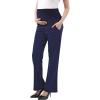 imageMaternity Trouser Style Pants Comfortable Stretch OverBump Women Pregnancy Casual Capris for WorkTrouser Style  Navy