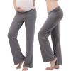imageWomen Maternity Pajama Pant Stretchy Comfy Wide Soft Palazzo Elastic Pregnancy Lounge Casual PJsGray