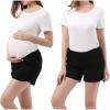 imageWomens Maternity Shorts Lounge Sports Yoga Pregnancy Underbelly Workout PantsBlack