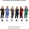imageMaternity Scrub Jogger Pants for Women Pregnant Doctor Uniform Pant Nurse Scrub w 6 PocketsGreen Open Bottom