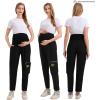imageMaternity Scrub Pants for WomenBlack Open Bottom
