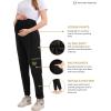 imageMaternity Scrub Pants for WomenBlack Open Bottom