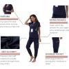 imageMaternity Scrubs Set for Women Nursing Scrub Top Pregnant Jogger Pants PocketsNavy