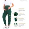 imageMaternity Women Scrub Jogger Pants for Pregnant Doctor Uniform Pant Nurse ScrubGreen Jogger