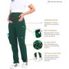 imageMaternity Women Scrub Jogger Pants for Pregnant Doctor Uniform Pant Nurse ScrubGreen Open Bottom