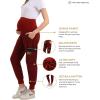 imageMaternity Women Scrub Jogger Pants for Pregnant Doctor Uniform Pant Nurse ScrubRed Jogger