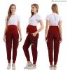 imageMaternity Women Scrub Jogger Pants for Pregnant Doctor Uniform Pant Nurse ScrubRed Jogger