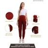 imageMaternity Women Scrub Jogger Pants for Pregnant Doctor Uniform Pant Nurse ScrubRed Jogger